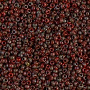 Miyuki seed beads 11/0 - Opaque red picasso 11-4513